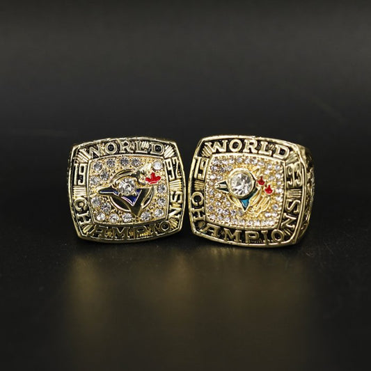 Toronto Blue Jays 1992 & 1993 MLB World Series championship ring set