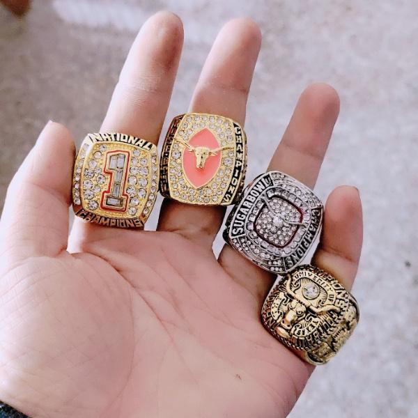 4 Texas Longhorns football NCAA championship rings collection