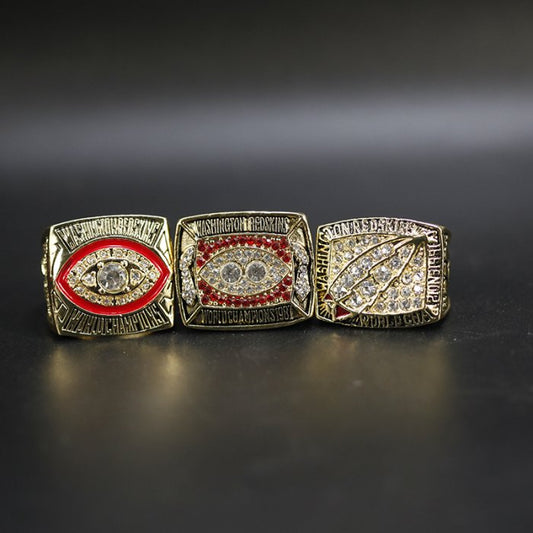 Washington Commanders 1982, 1987 & 1991 Super Bowl NFL championship ring set