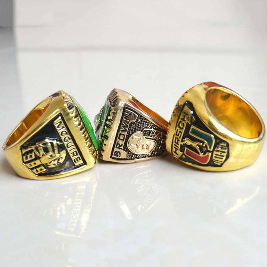 Miami Hurricanes 1983, 1987 & 1989 NCAA championship ring collection