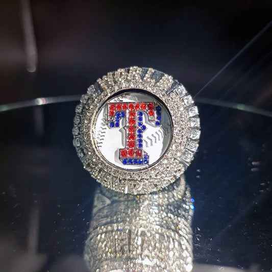 Texas Rangers 2023 Seager MLB World Series championship ring replica