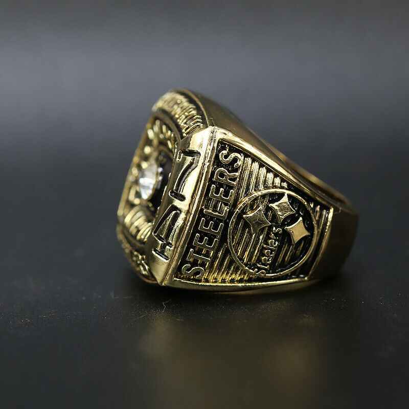 Pittsburgh Steelers 1974 Super Bowl NFL championship ring replica – gold color