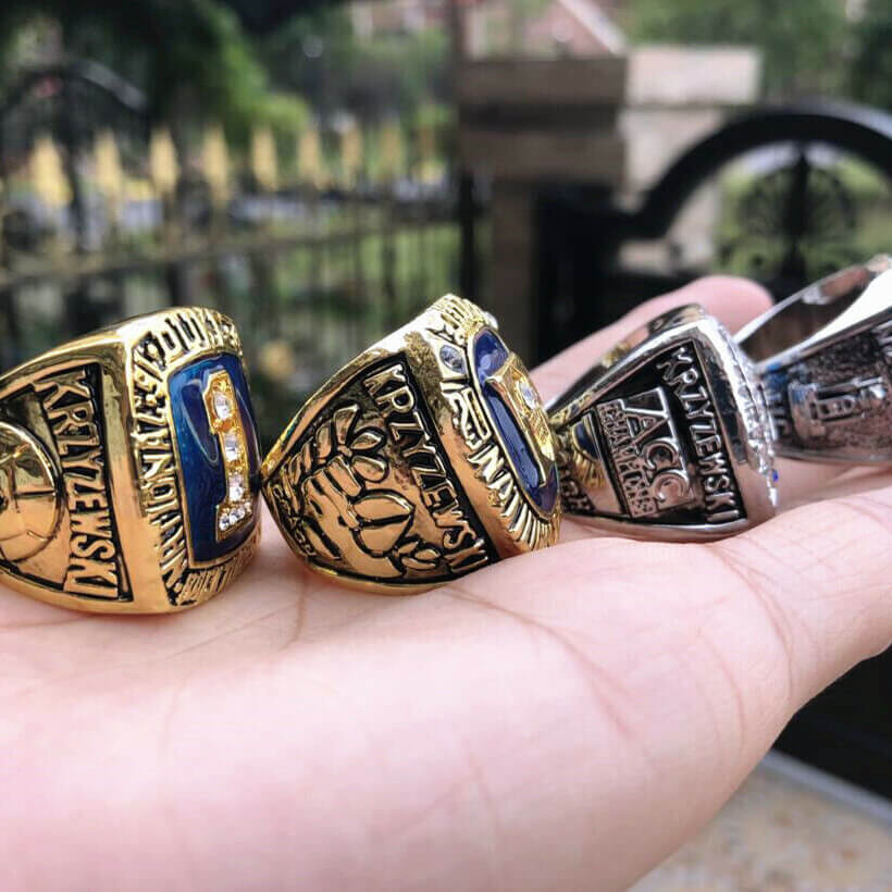 4 Duke Blue Devils Basketball championship ring collection