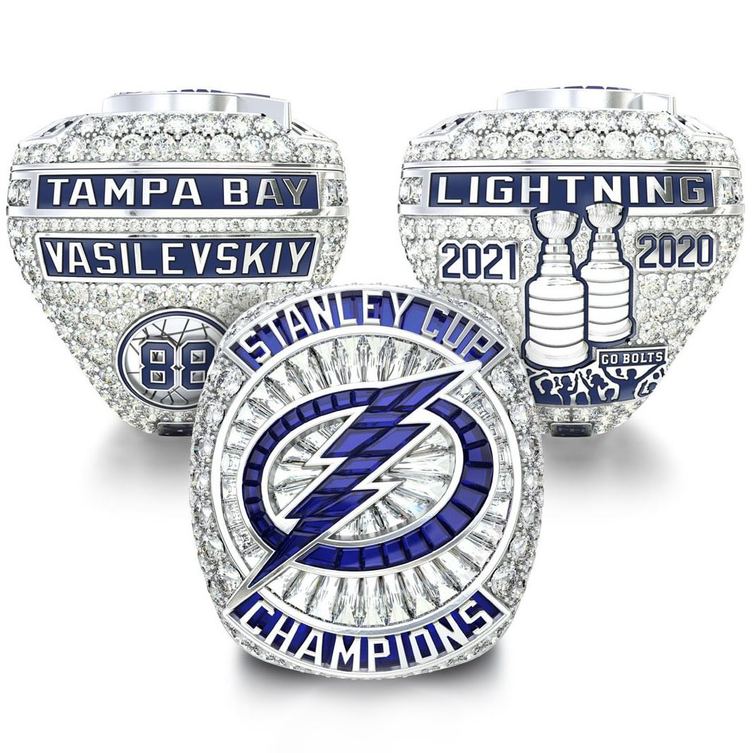 2021 Tampa Bay Lightning Stanley Cup Back to Back Ring - Premium Series